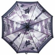 Зонт-трость , полуавтомат, купол 102 см., 8 спиц, фиолетовый, мультиколор PLANET