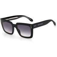 Солнцезащитные очки , прямоугольные, оправа: пластик, с защитой от УФ, для женщин, черный Safilo