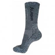 Мужские носки , 1 пара, высокие, размер 42-48, серый, черный Komax