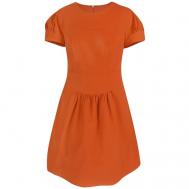 Платье , прилегающее, макси, размер 44, оранжевый MILA