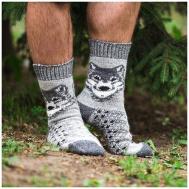 Носки , размер 44-46, серый, черный, белый Бабушкины носки