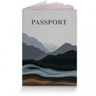 Обложка для паспорта , черный, зеленый Only upprint