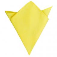 Нагрудный платок , однотонный, для мужчин, желтый 2BEMAN