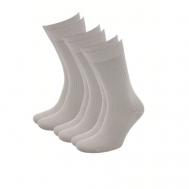 Мужские носки , 3 пары, высокие, антибактериальные свойства, износостойкие, усиленная пятка, размер 40/43, серый Гранд
