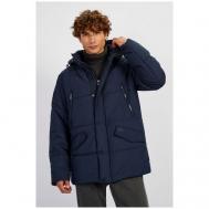 куртка , демисезон/зима, силуэт прямой, подкладка, капюшон, карманы, размер XL, синий Baon