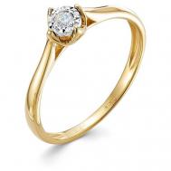 Кольцо , комбинированное золото, 585 проба, бриллиант, размер 17.5, бесцветный Vesna jewelry