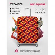 Чехол для чемодана , 150 л, размер L, красный, оранжевый itcovers