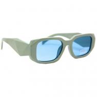 Солнцезащитные очки , квадратные, с защитой от УФ, поляризационные, для женщин, голубой Barletta