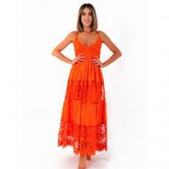 Пляжное платье , размер 46, оранжевый David