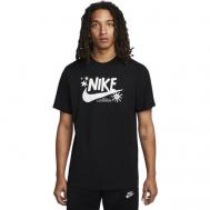 Футболка , силуэт прямой, размер L, черный Nike