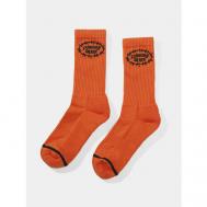 Носки  Barbed Logo , 1 пара, высокие, размер one size, оранжевый Crawling Death