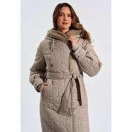куртка   зимняя, средней длины, для беременных, размер 44, коричневый D`imma Fashion Studio