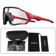 Солнцезащитные очки , спортивные, фотохромные, с защитой от УФ, черный Kapvoe