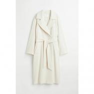 Пальто   демисезонное, удлиненное, размер XS, белый H&M