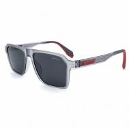 Солнцезащитные очки , прямоугольные, спортивные, с защитой от УФ, поляризационные, серый Smakhtin'S eyewear & accessories