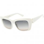Солнцезащитные очки , кошачий глаз, с защитой от УФ, градиентные, для женщин, белый Guess