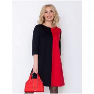 Платье , размер 52, черный, красный With street