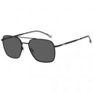Солнцезащитные очки BOSS, квадратные, для мужчин, черный Hugo Boss
