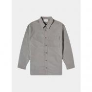 куртка-рубашка , силуэт прямой, размер 50, серый Han Kjobenhavn