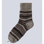 Мужские носки  Шерстяные носки, 1 пара, классические, вязаные, утепленные, воздухопроницаемые, на Новый год, на 23 февраля, размер 42/44, коричневый, бежевый Наши носки