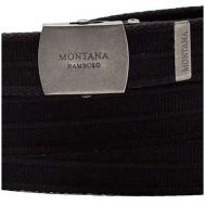 Ремень , текстиль, металл, размер M, длина 110 см., черный Montana