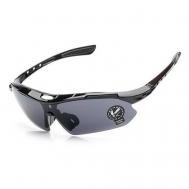 Солнцезащитные очки , кошачий глаз, спортивные, складные, ударопрочные, устойчивые к появлению царапин, с защитой от УФ, черный FILINN
