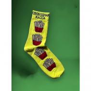 Женские носки , размер 37/41, желтый MouseHouse