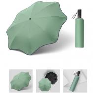 Зонт , автомат, 3 сложения, купол 100 см., 8 спиц, черный, зеленый Sunny Love