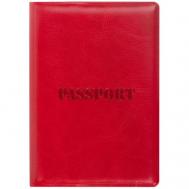 Обложка для паспорта , красный Staff