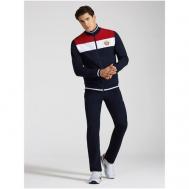 Костюм , олимпийка и брюки, силуэт прямой, карманы, размер 50, синий, красный Red-n-Rock's