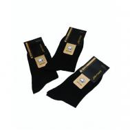 Мужские носки , 3 пары, классические, размер 41-47, черный AMIGOBS