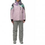 Комплект с брюками  для сноубординга, зимний, силуэт полуприлегающий, утепленный, водонепроницаемый, размер 58, фиолетовый Без бренда