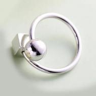 Кольцо помолвочное , нержавеющая сталь, размер 17, серебряный Art Decor s.r.l.