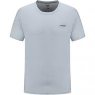 Беговая футболка , силуэт прямой, влагоотводящий материал, размер L, голубой, серый TOREAD