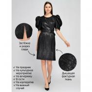 Платье-футляр , вечернее, прилегающее, миди, размер 48, черный VISERDI
