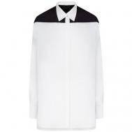 Рубашка  , классический стиль, разрез, размер 42, белый SONIA SPECIALE