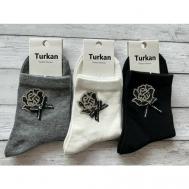 Женские носки  средние, размер 36-41, черный Turkan