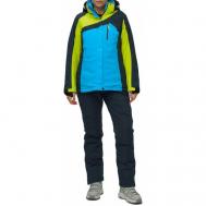 Комплект с брюками  для сноубординга, зимний, силуэт полуприлегающий, утепленный, водонепроницаемый, размер 48, зеленый Без бренда