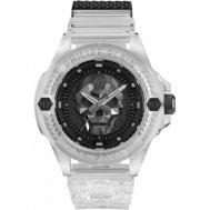 Наручные часы  Мужские наручные часы   Skull Synthetic PWWAA0423 с гарантией, черный, серый Philipp Plein
