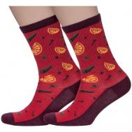 Мужские носки , 2 пары, размер 23-25, красный Mark Formelle