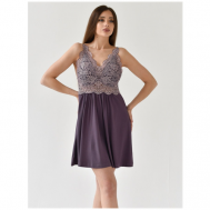 Сорочка , размер 48, фиолетовый Текстильный край