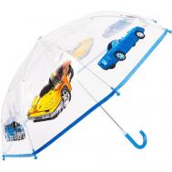 Зонт-трость , полуавтомат, купол 76 см., для мальчиков, синий Real STar Umbrella