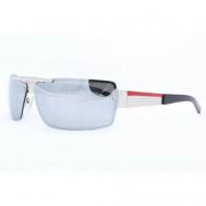 Солнцезащитные очки , круглые, оправа: металл, поляризационные, черный POMILED