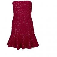 Платье хлопок, вечернее, мини, размер 44, розовый BCBG
