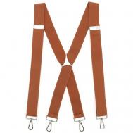 Подтяжки , текстиль, подарочная упаковка, для мужчин, длина 125 см., коричневый GENTLETEAM
