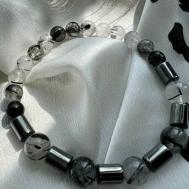 Браслет из натуральных камней женский/браслет безразмерный/ браслет на резинке/ браслет со вставками/ браслет для мужчин и женщин/ Нет бренда
