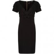 Платье-футляр , в классическом стиле, прилегающее, размер 42, черный Moschino