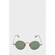 Солнцезащитные очки , круглые, оправа: металл, зеленый TATTVA