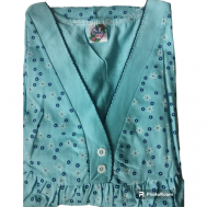 Сорочка  удлиненная, короткий рукав, трикотажная, размер 56-58, бирюзовый Sebo,Узбекистан