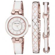 Наручные часы  Наручные женские часы с браслетами , розовый, белый Anne Klein